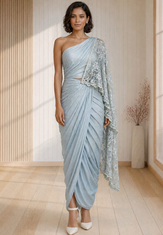 Nerissa Drape Saree Gown