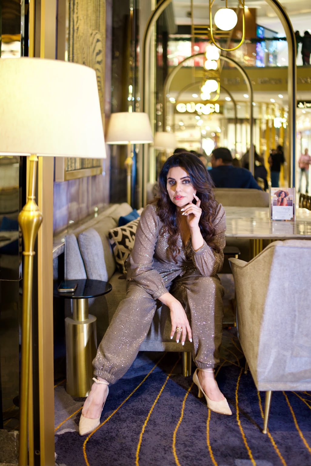 SARA ARFEEN KHAN IN BRONZE RADIANCE CO-ORD SET